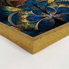 Quadro Com Moldura Vitral Azul