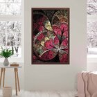 Quadro Com Moldura Vitral Rosa