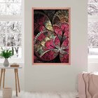 Quadro Com Moldura Vitral Rosa