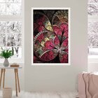 Quadro Com Moldura Vitral Rosa