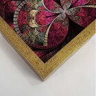 Quadro Com Moldura Vitral Rosa