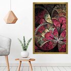 Quadro Com Moldura Vitral Rosa