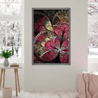Quadro Com Moldura Vitral Rosa