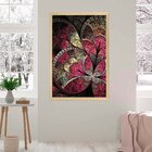 Quadro Com Moldura Vitral Rosa