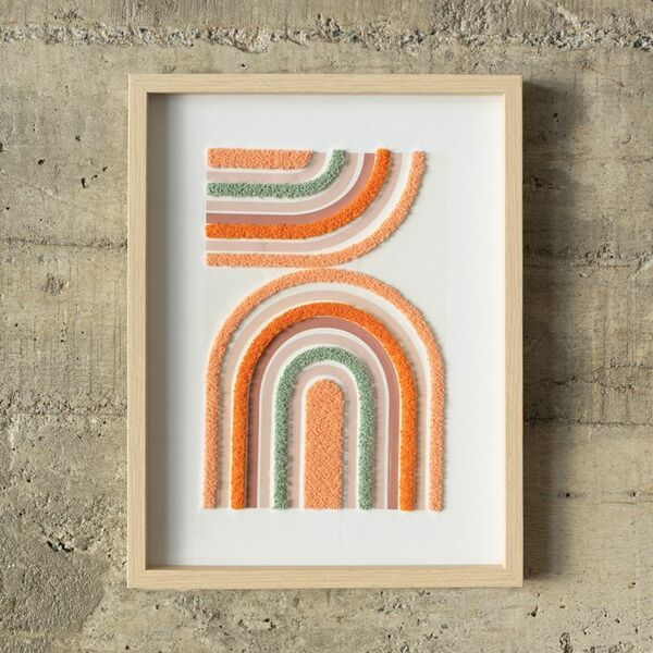 Quadro Com Textura Arcos