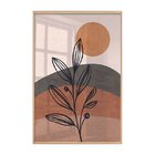 Quadro Com Vidro Estilo Boho Abstrato Formas Sol Ramos Minima