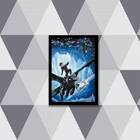 Quadro Como Treinar Seu Dragão 24x18cm - Com Vidro Moldura:ma