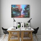 Quadro Conceitual Paisagem Bem Vindo Á  Marte - 150x80cm