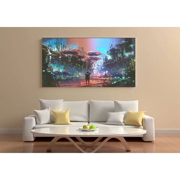 Quadro Conceitual Paisagem Bem Vindo Á Marte - 150x80cm