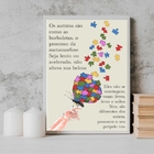 Quadro Conscientização Do Autismo 45x34cm - Com Vidro Moldura
