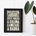 Quadro Conselho Para Uma Vida Saudável 33x24cm Moldura:madeir