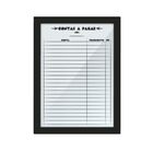 Quadro Contas A Pagar Com Moldura Preta