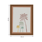 Quadro Contemporâneo Palmeiras Marrom 40x30cm