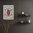 Quadro Coração Listen To Your Heart 45x34cm Moldura:madeira P