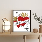 Quadro Corações - Vibra Alto 24x18cm - Com Vidro Moldura:made