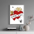Quadro Corações - Vibra Alto 45x34cm - Com Vidro Moldura:made