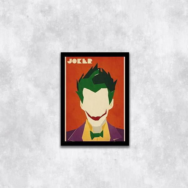 Quadro Coringa Vintage -joker 24x18cm - Com Vidro Moldura:mad