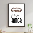 Quadro Coroa De Espinhos Foi Por Amor 24x18cm Moldura:madeira