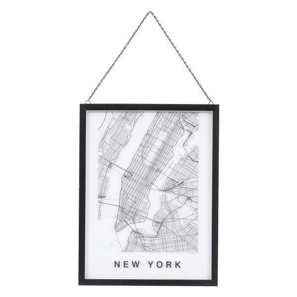 Quadro Corrente Ruas New York Preto E Branco 32x42cm Leroy Merlin