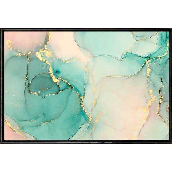 Quadro Corte Marmore Abstrato 70x50 - Casa Da Moldura