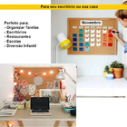 Quadro Cortiça Moldura Madeira Aviso Fotos Mural 40x60