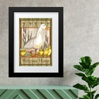 Quadro Country Patinhos - 60x48cm Moldura:madeira Branca