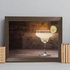 Quadro Cozinha Bebida Margarita 33x43cm Moldura Marrom