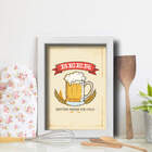 Quadro Cozinha Cerveja Drink Cold 33x43cm Moldura Branca
