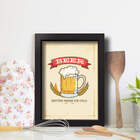 Quadro Cozinha Cerveja Drink Cold 33x43cm Moldura Preta