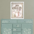 Quadro Cozinha Chocolate Quente 45x34cm Moldura Preta
