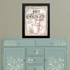 Quadro Cozinha Chocolate Quente 45x34cm Moldura Preta