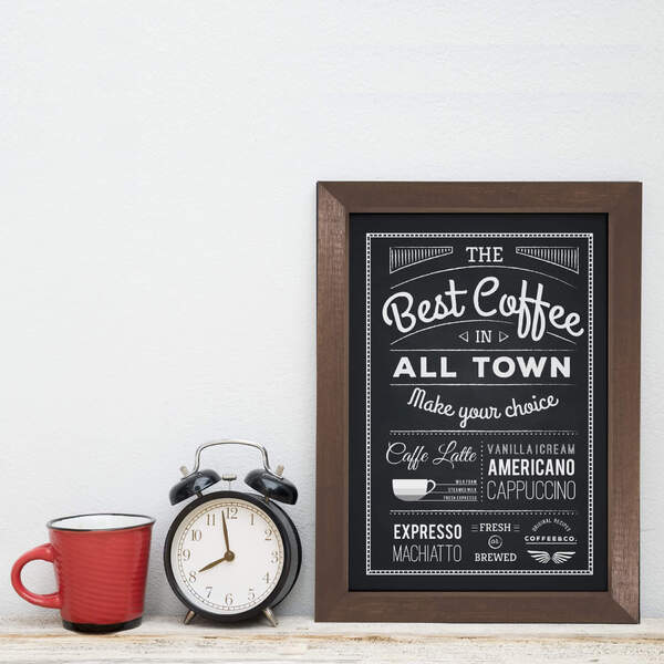 Quadro Cozinha e Bar Café Best Coffee 22x32cm Moldura Marrom