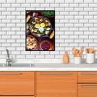 Quadro Cozinha Fotografia Feijão Tropeiro 24x18cm Moldura Pre