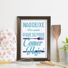 Quadro Cozinha Frase Não deixe para amanhã 33x43 Moldura Marr