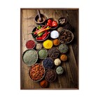 Quadro Cozinha Marrom com Vidro 50x70cm Arte Própria