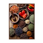 Quadro Cozinha Marrom com Vidro 50x70cm Arte Própria