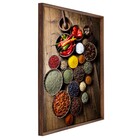 Quadro Cozinha Marrom com Vidro 50x70cm Arte Própria