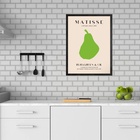Quadro Cozinha Matisse - Pera 45x34cm - Com Vidro Moldura Bra