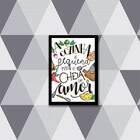 Quadro Cozinha Pequena Mas Cheia De Amor 45x34cm - Com Vidro