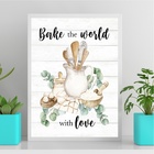 Quadro Cozinha Provençal - Confeitaria 24x18cm - Com Vidro Mo