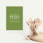 Quadro Cozinha Reprogramação Mental 24x18cm - Com Vidro Moldu