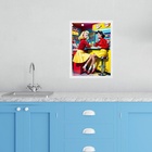 Quadro Cozinha Retrô Pin Ups Lanchonete 45x34cm - Com Vidro M