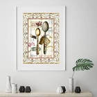 Quadro Cozinha Talheres Vintage - 60x48cm Moldura Preta