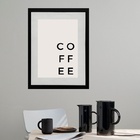 Quadro Cozinha Ultra Minimalista Coffee - 60x48cm Moldura:mad