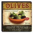 Quadro Cozinha Vintage Azeitonas Canvas 30x30cm-coz54