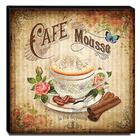 Quadro Cozinha Vintage Café Mousse Canvas 30x30cm-coz89