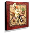 Quadro Cozinha Vintage Cozinheiro Canvas 30x30cm-coz116