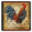 Quadro Cozinha Vintage Galo Canvas 30x30cm-coz159