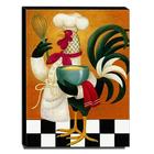 Quadro Cozinha Vintage Galo Cozinheiro Canvas 40x30cm-coz148