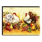Quadro Cozinha Vintage Galo Galinha Frutas Canvas 30x40cm-coz